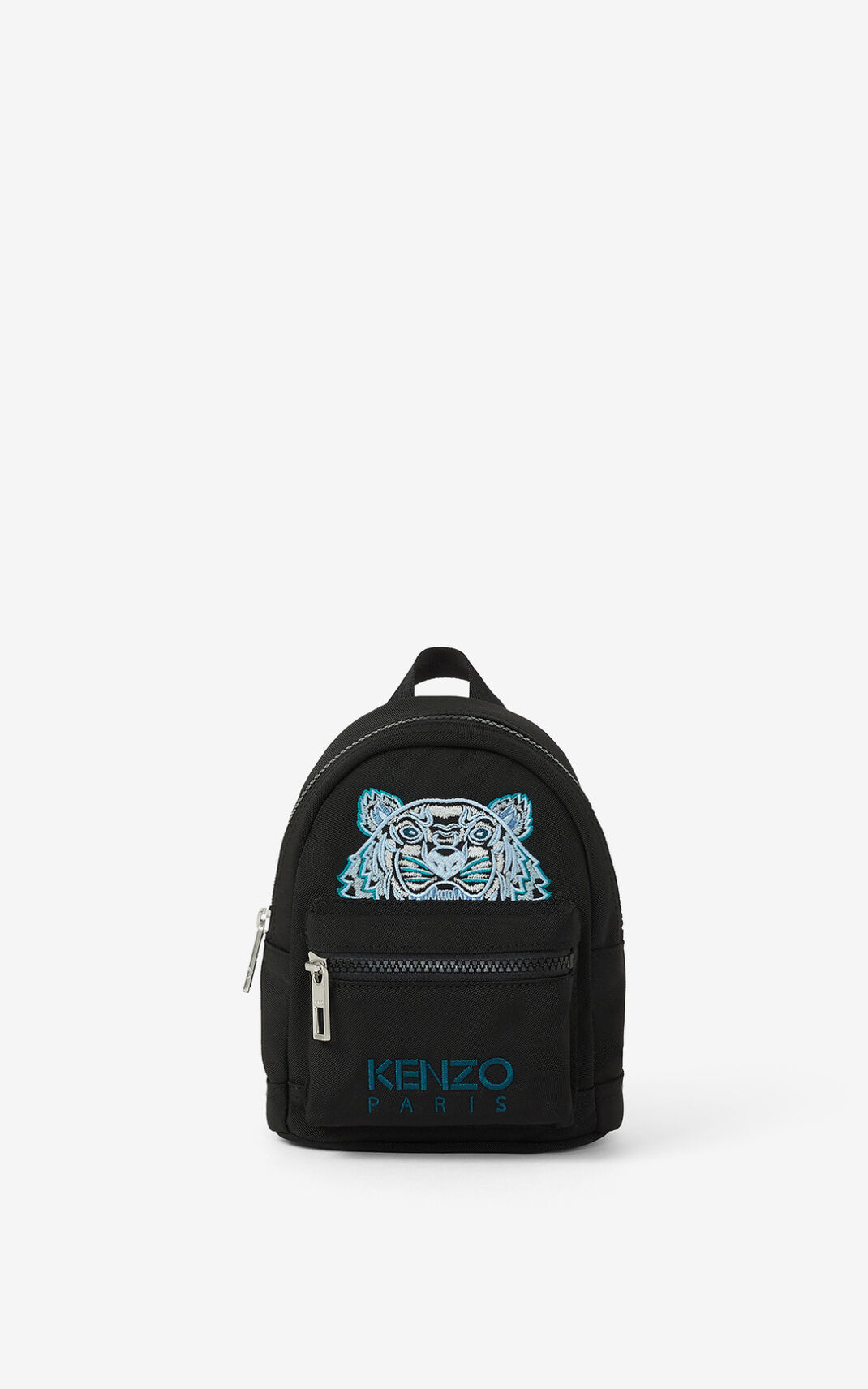 Mochila Kenzo Mini Lona Kampus Tiger Mujer Negras IBO695421